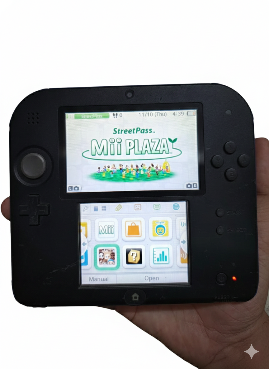 Black Nintendo 2DS handheld console